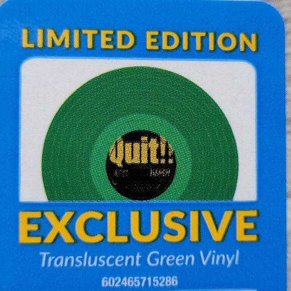 VINYL Hardy: Quit!! Exclusive Translucent Green LP SEALED - Picture 3 of 6